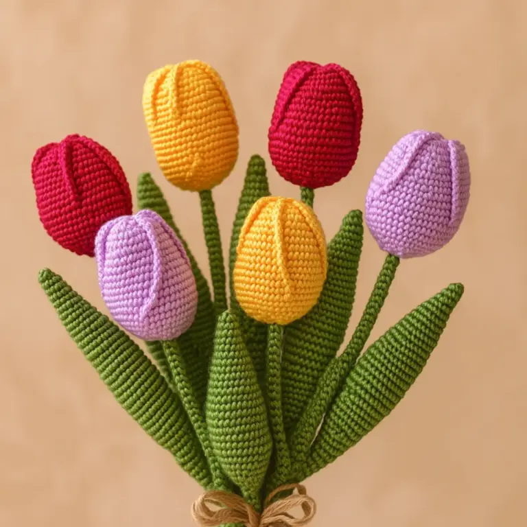 Charming Crochet Tulip Tutorial for Lifelike Blooms