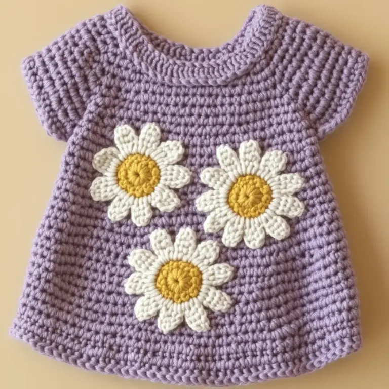 Whimsical Crochet Flower Dress for Playful Summer Days