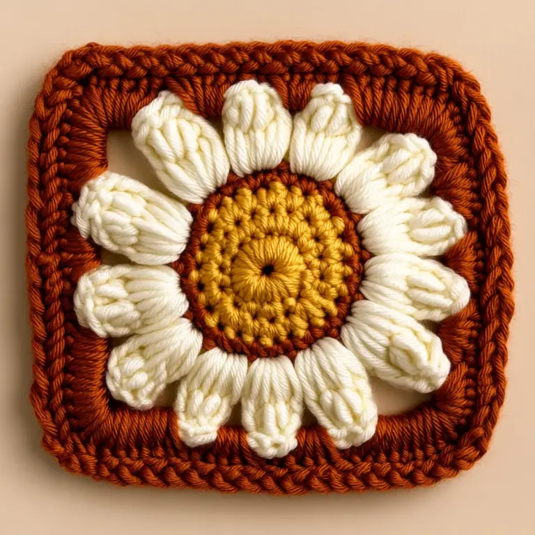Charming Daisy Granny Square Motif for Cozy Projects
