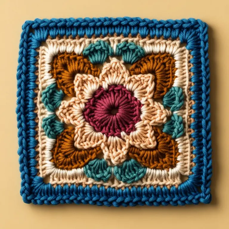 Cozy Crochet Floral Square Motif for Beautiful Decor