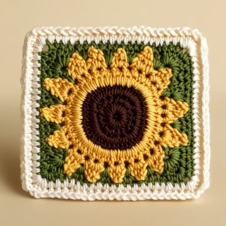 sunflower granny square