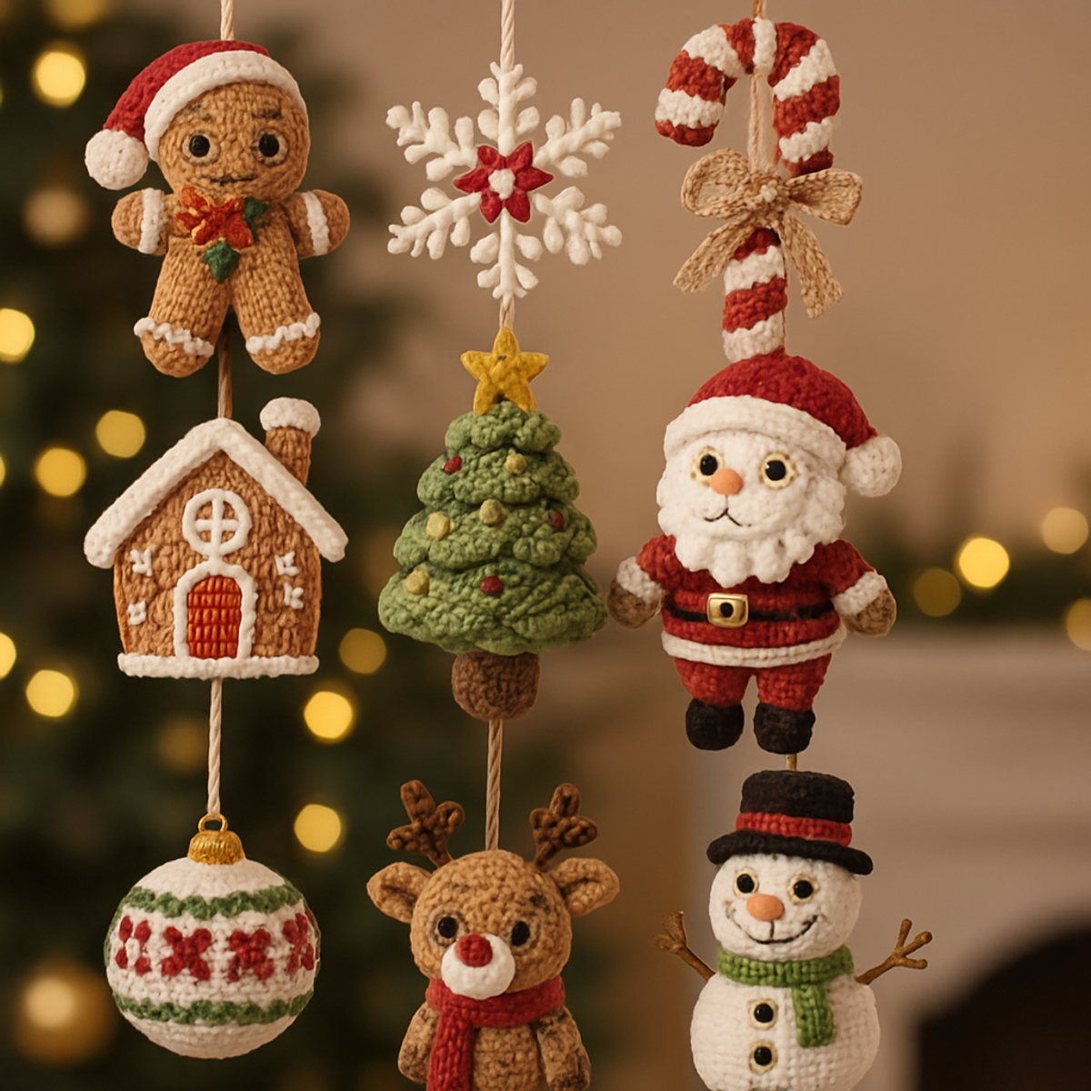 9 Little Crochet Christmas Ornaments From One Cozy Collection