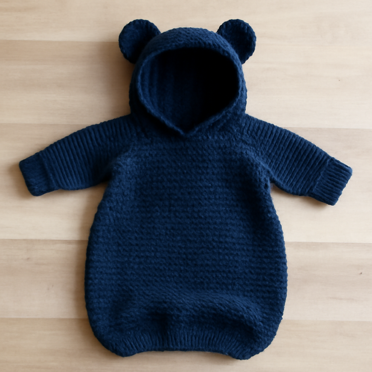 Charming Bear Baby Sleeper: Cozy Crochet for Little Ones