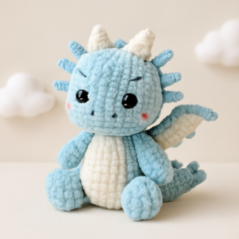 Dreamy Cloud Dragon Crochet: Whimsical Amigurumi Delight