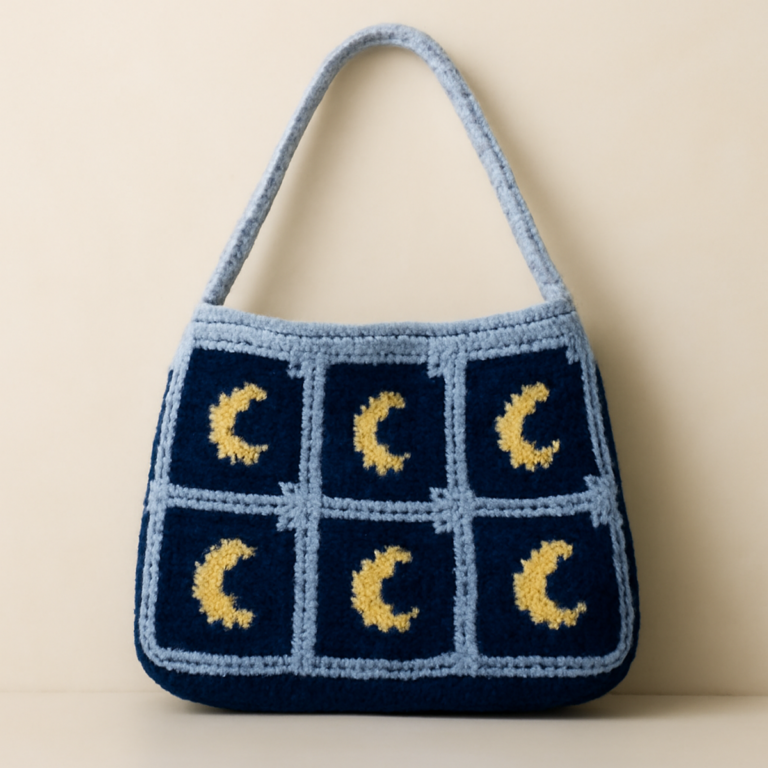 Chic Crescent Moon Crochet Bag: A Whimsical Project for You