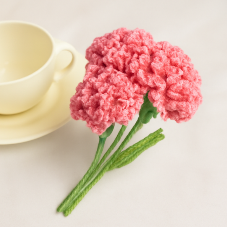Charming Crochet Carnations: Aesthetic Flower Tutorial