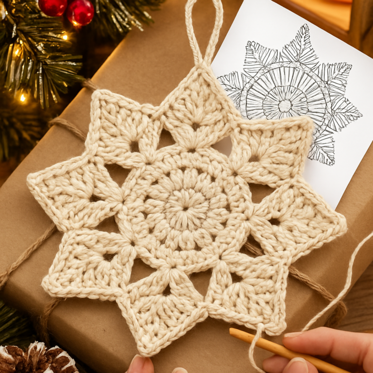 Cozy Crochet Christmas Star Ornament: A Warm Holiday Touch