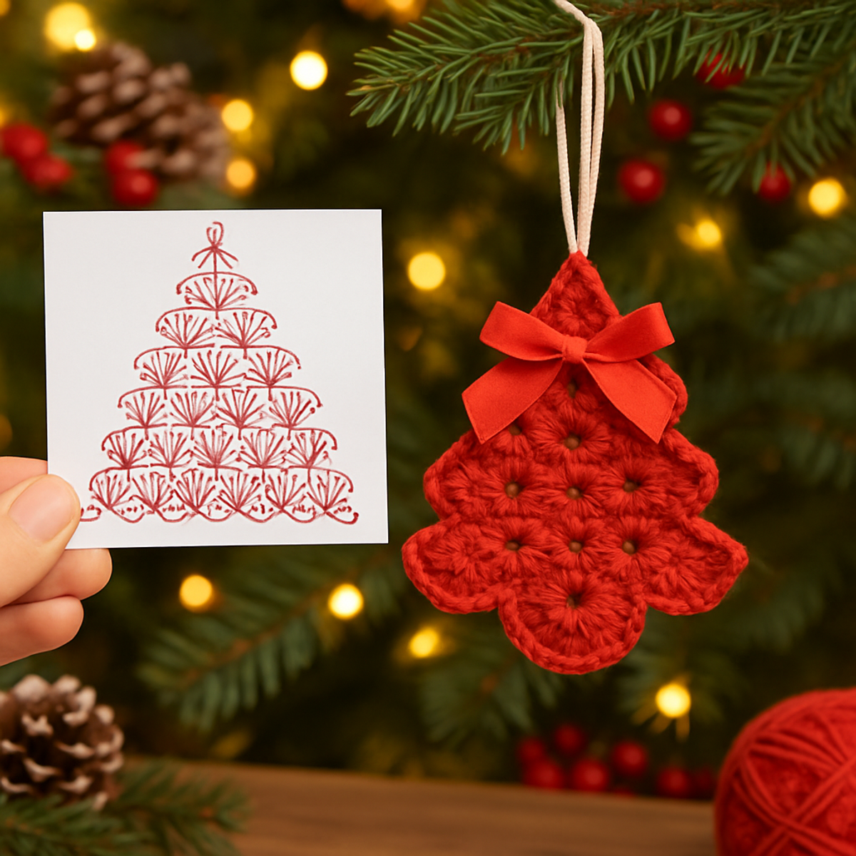 Cozy Crochet Christmas Tree Ornament: A Festive Delight