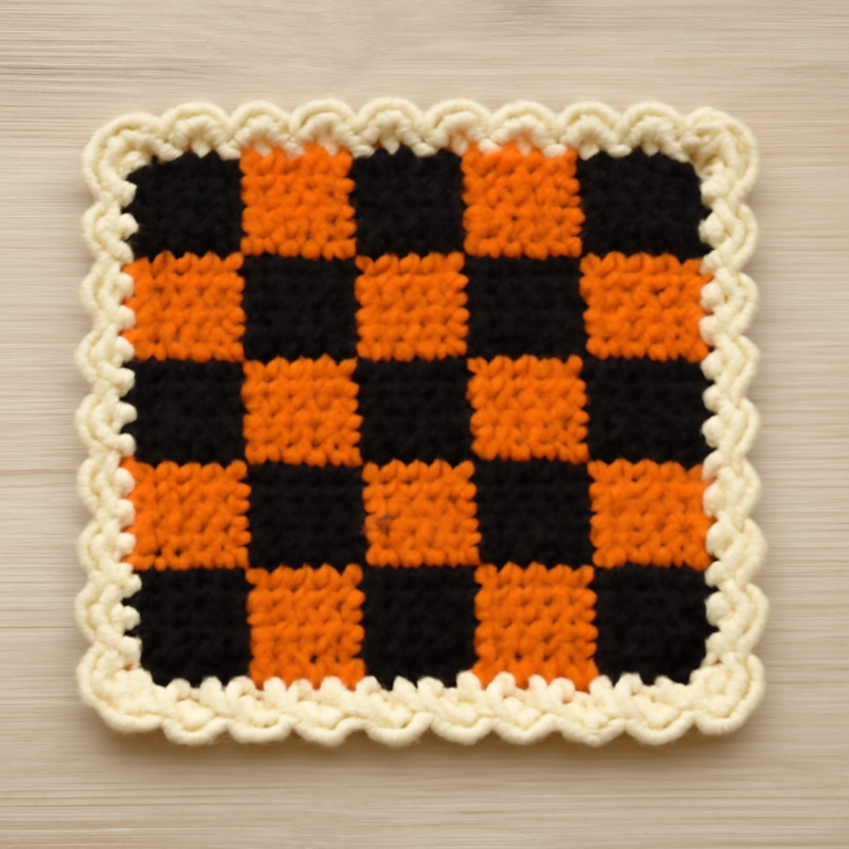 Charming Halloween Crochet Coaster Pattern for Beginners