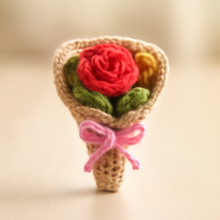 Whimsical Crochet Flower Bouquet: A Beginner’s Delight