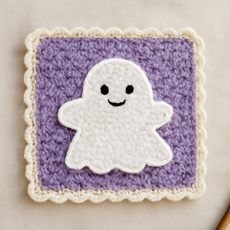Cozy Crochet Ghost Square Pattern for Seasonal Decor