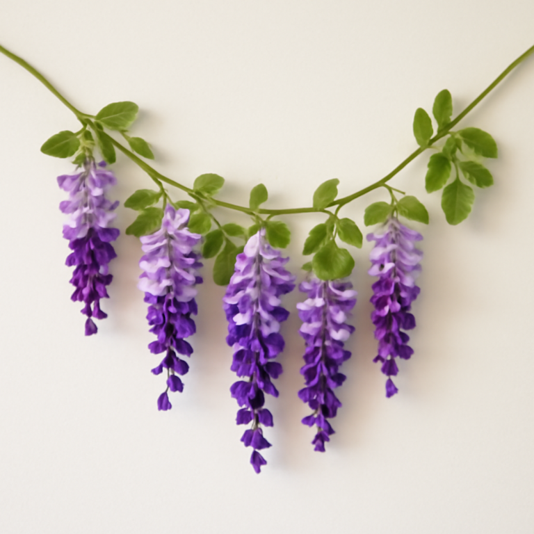 Stunning Crochet Wisteria Garland for Cozy Home Decor