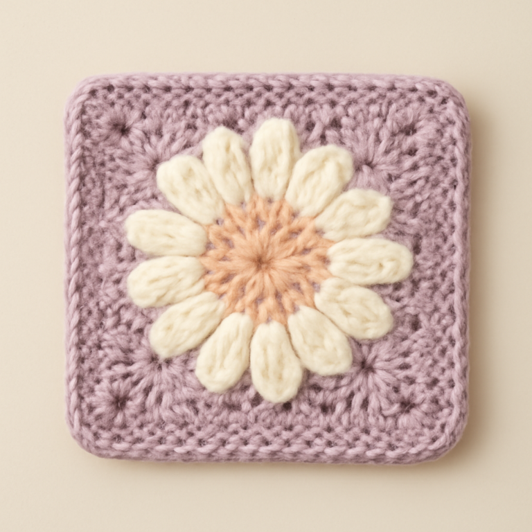 Charming Daisy Crochet Square: A Cozy Spring Project