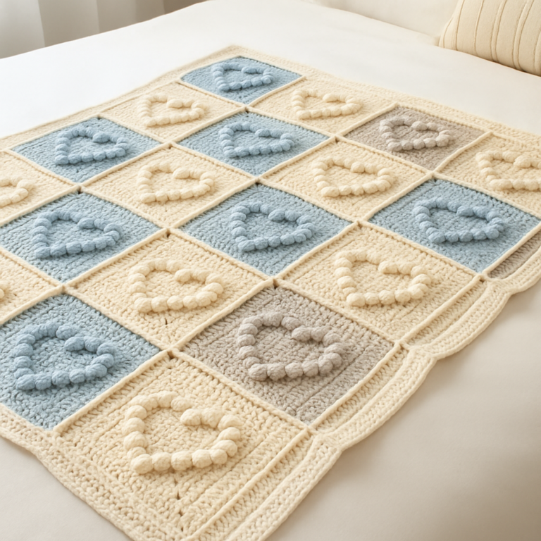 Cozy Easy Crochet Heart Blanket Pattern to Warm Your Home