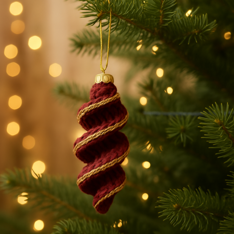 Easy Crochet Spiral Christmas Ornaments: Cozy Holiday Decor 🎄✨