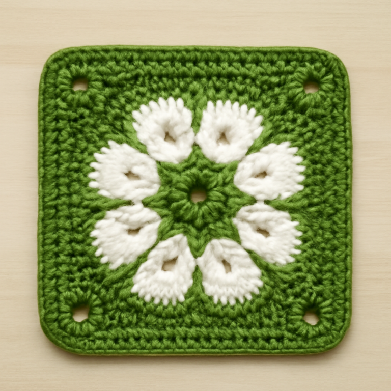 Vibrant Floral Crochet Square: A Creative Crafting Adventure