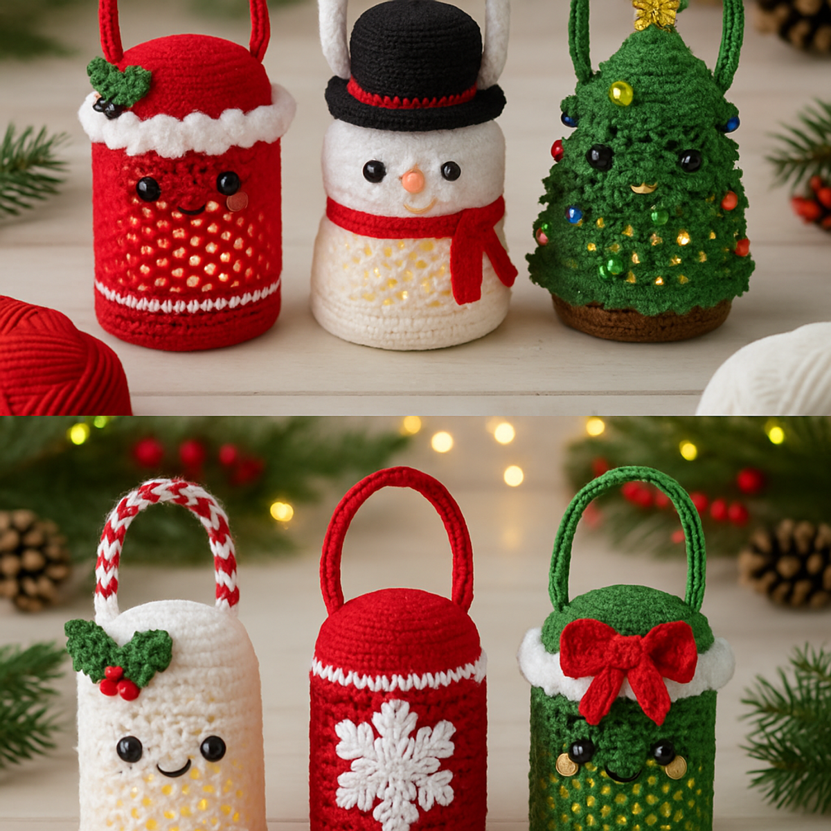 Cozy Glow: Full Free Pattern for Christmas Lanterns