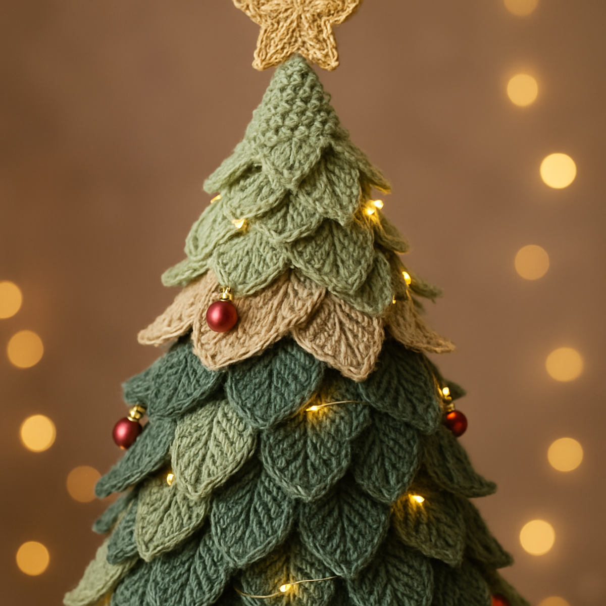 Stunning Layered Crochet Leaf Christmas Tree: Cozy & Festive