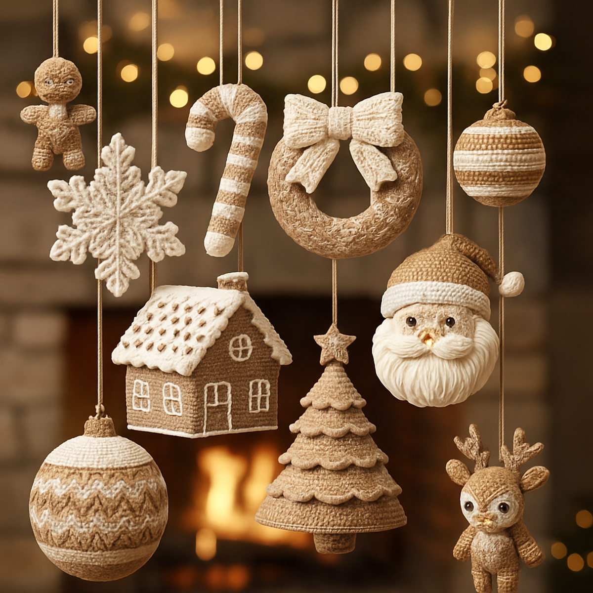 Neutral Mini Christmas Ornament Collection: Cozy DIY Delights