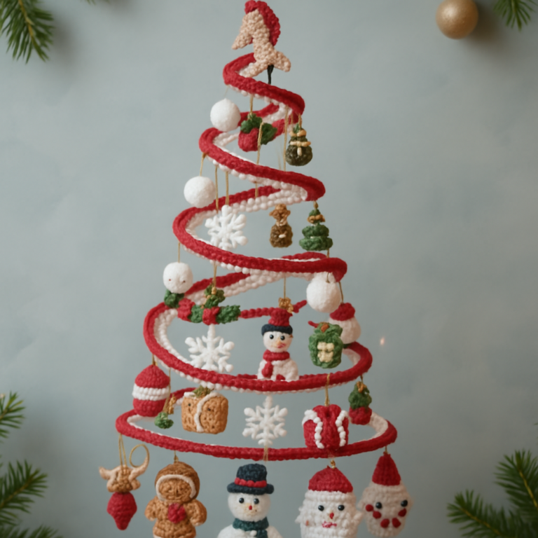 Cozy Spiral Christmas Tree Hanging Decoration Tutorial