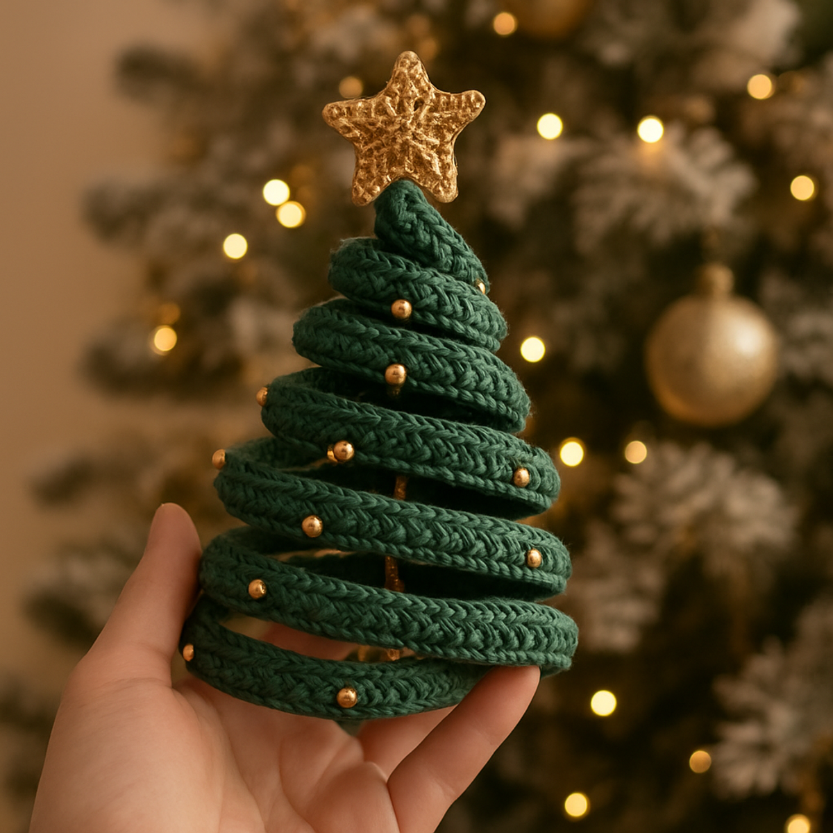 Cozy Spiral Christmas Tree Ornament: A Festive DIY Delight