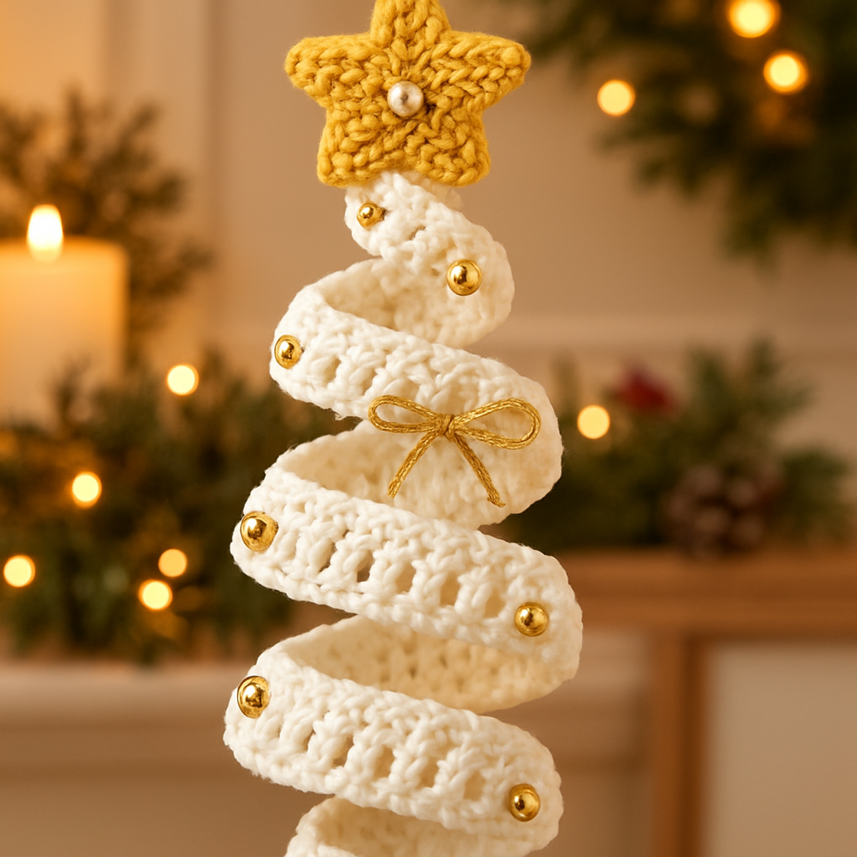 Charming Spiral Crochet Christmas Tree: Easy & Decor-Friendly
