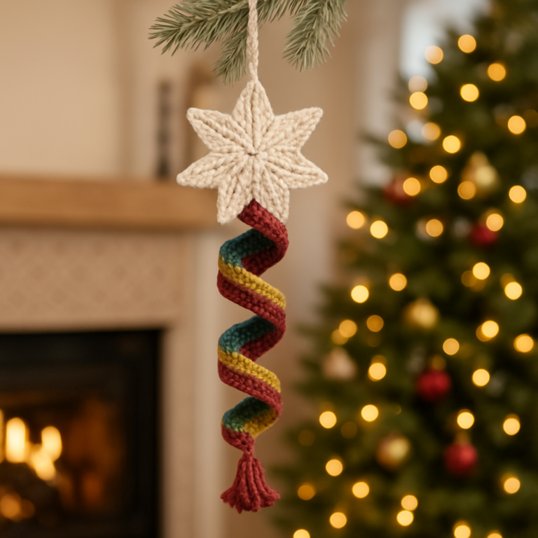 Cozy Spiral Star Christmas Hanging Ornament to Brighten Your Tree