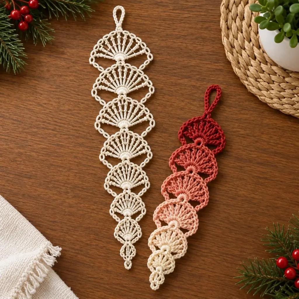 Cascading Crochet Christmas Shell Ornament: Easy Ombre Delight article image 4