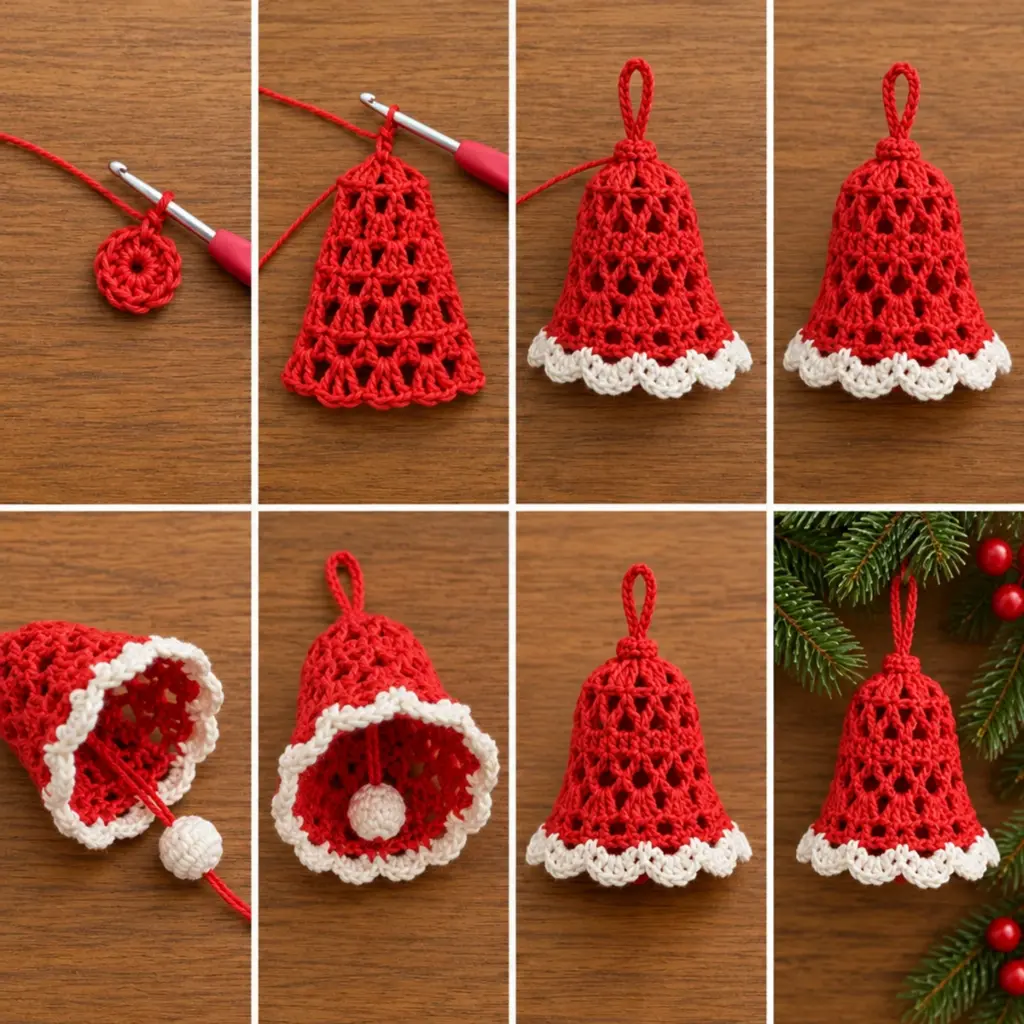 Charming Christmas Bell Crochet Ornament for Festive Decor article image 3