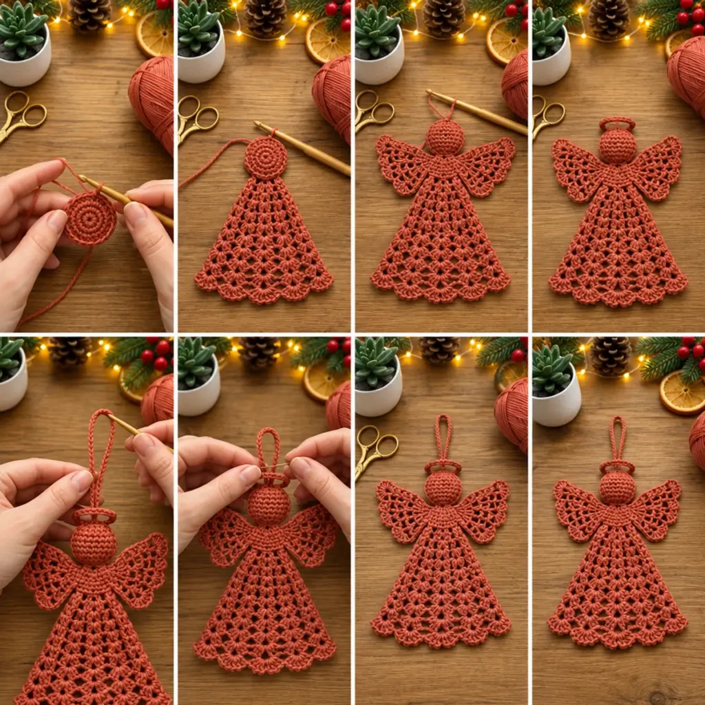 Charming Crochet Christmas Angel Ornament: A Cozy Tutorial article image 3