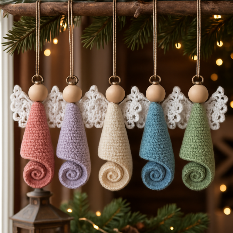 Cozy Crochet Christmas Spiral Angel Ornament Tutorial