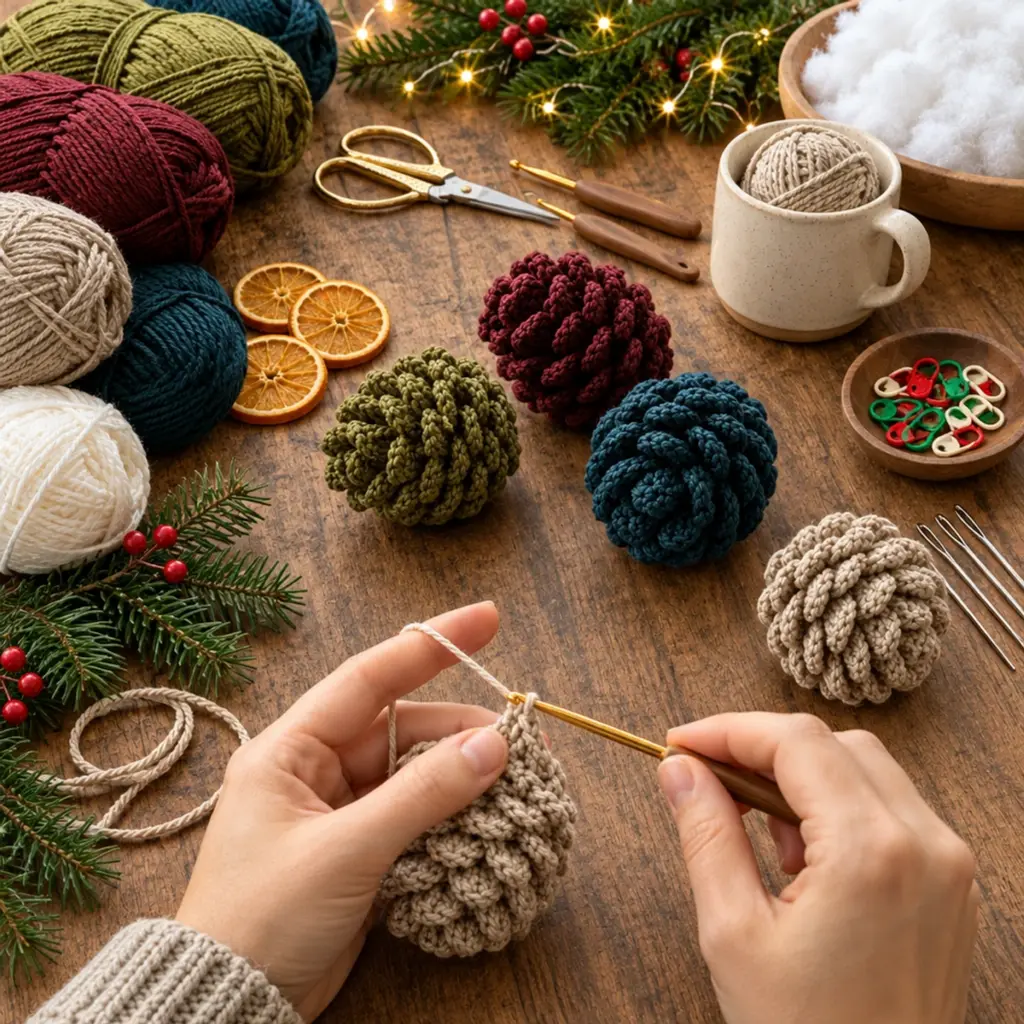 Charming Crochet Pinecone Ornament: A Cozy, Crafty Delight article image 2