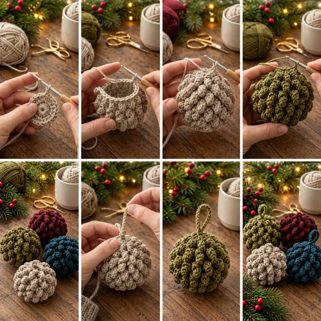 Charming Crochet Pinecone Ornament: A Cozy, Crafty Delight article image 3