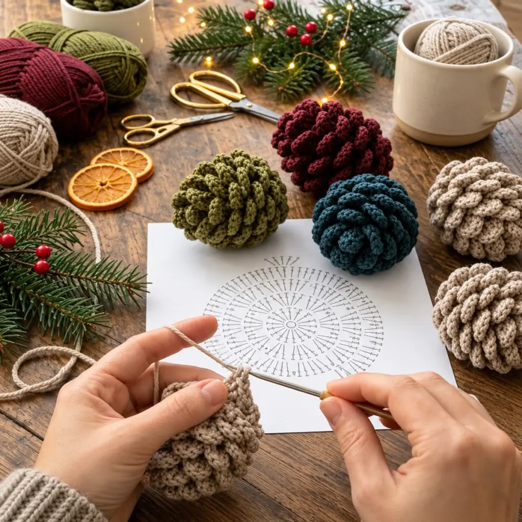 Charming Crochet Pinecone Ornament: A Cozy, Crafty Delight article image 4
