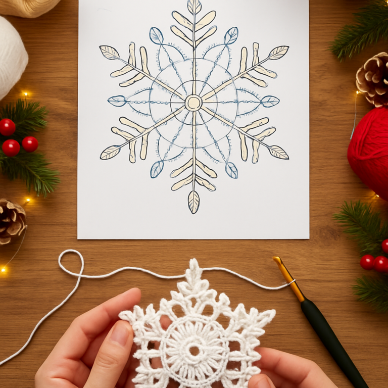 Cozy Crochet Snowflake Christmas Ornament Pattern for Beginners