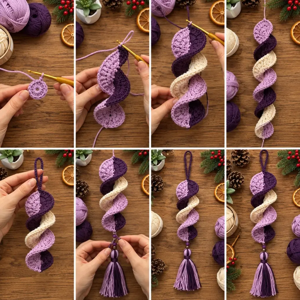 Charming Crochet Spiral Wind Spinner for Cozy Spaces article image 3