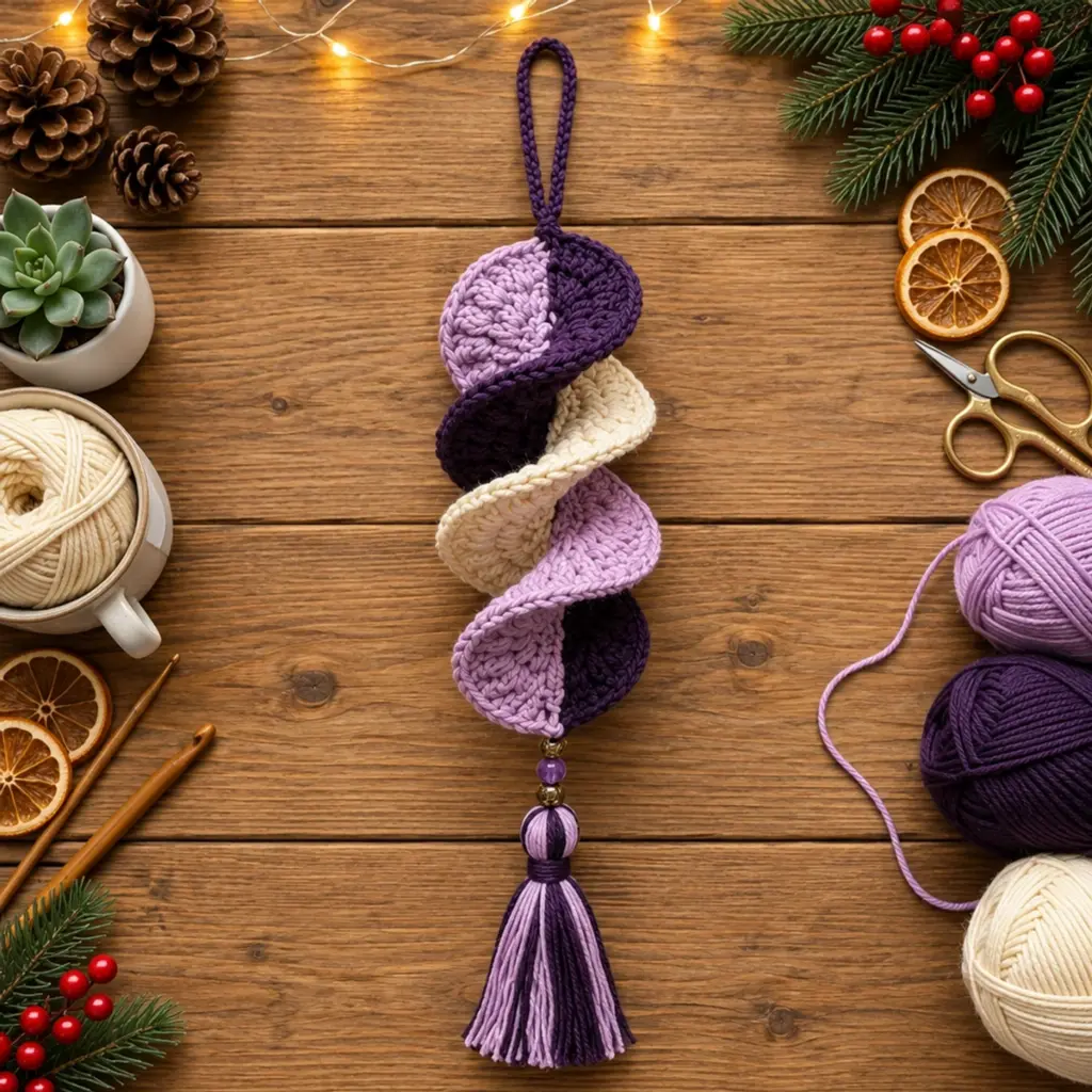 Charming Crochet Spiral Wind Spinner for Cozy Spaces article image 4