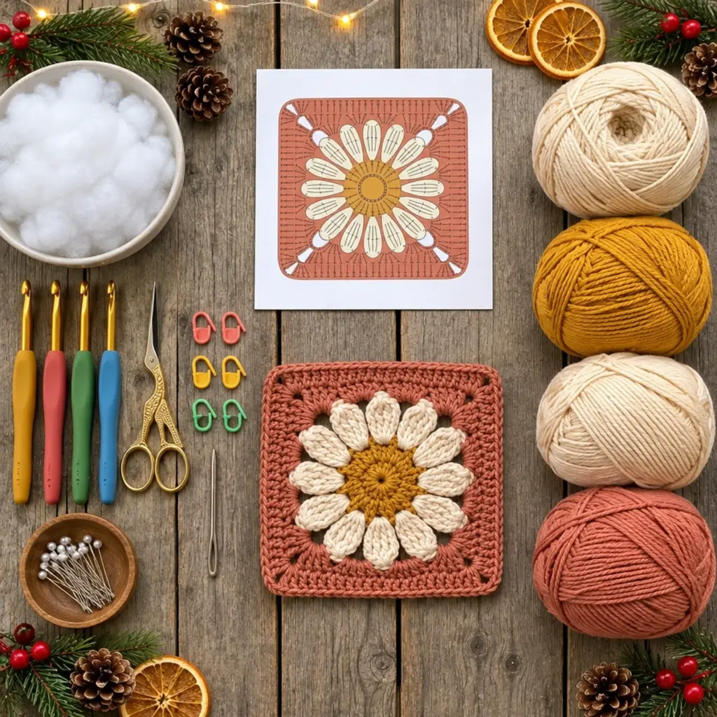 Charming Daisy Granny Square : Cozy Crochet Delight! article image 2