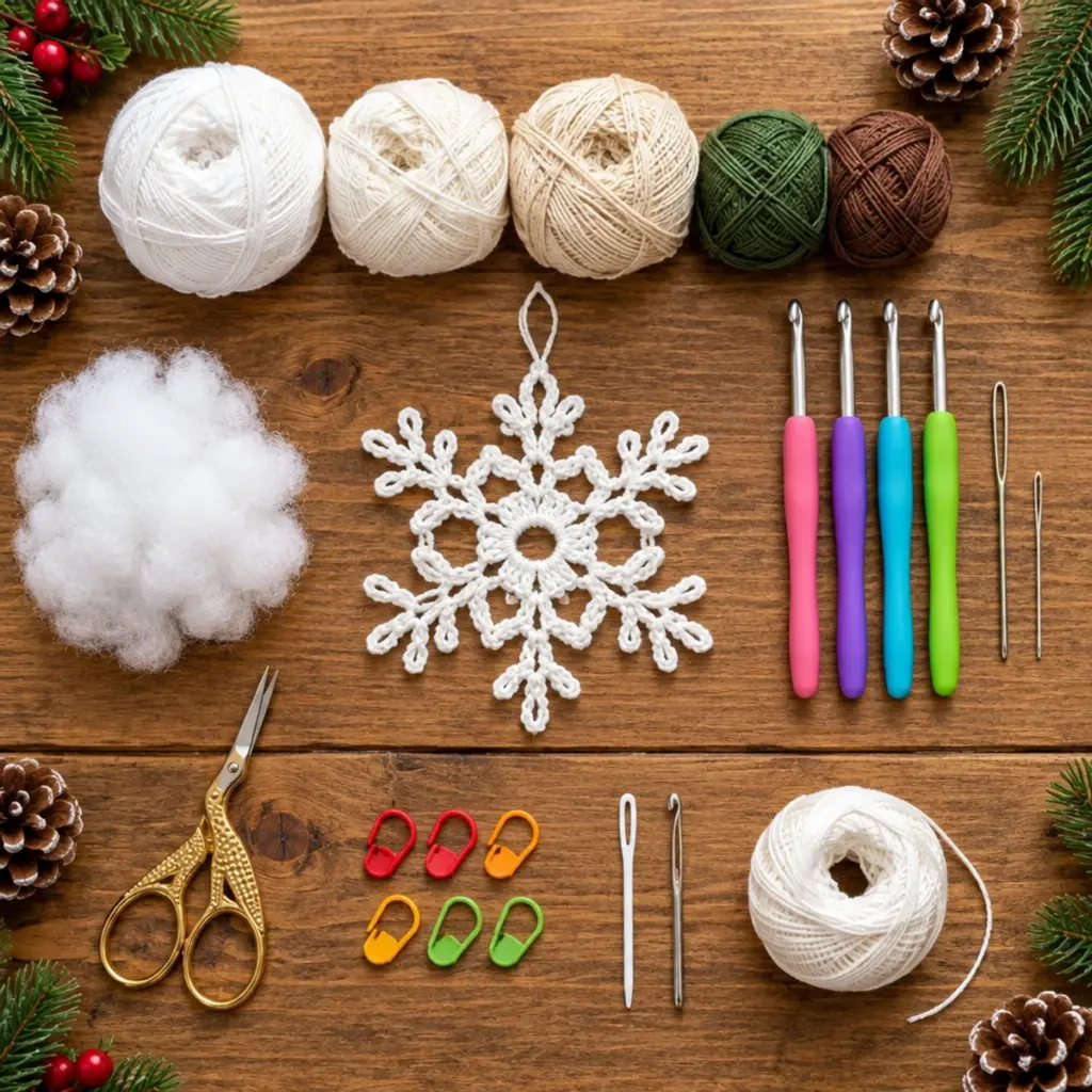 Delicate White Crochet Snowflake Ornament: A Cozy Keepsake article image 2