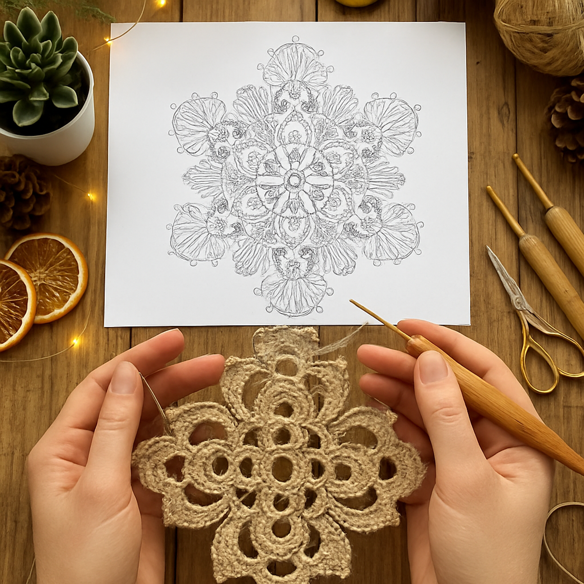 Elegant Crochet Lace Flower Motif: A Cozy, No-Sew Delight