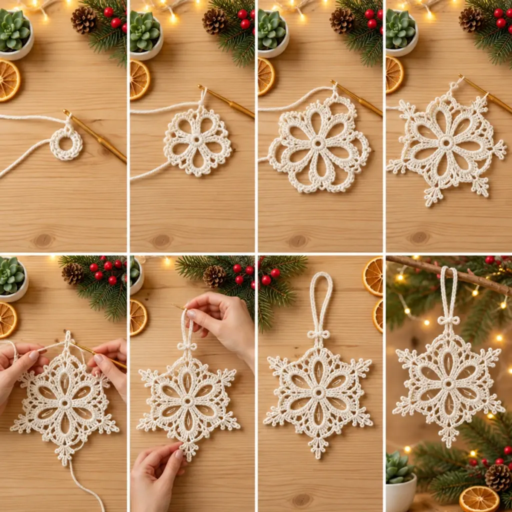 Elegant Crochet Snowflake Christmas Ornament: Easy & Cozy Delight article image 3