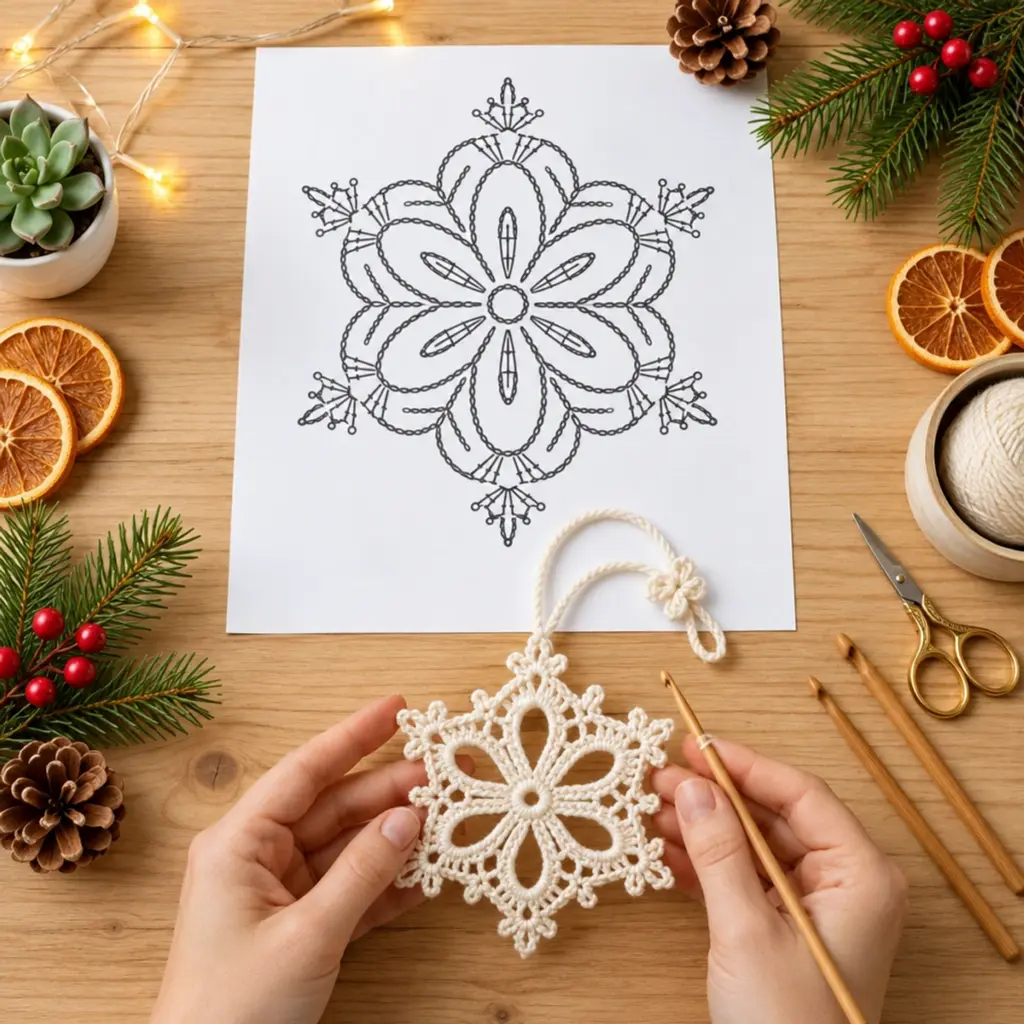 Elegant Crochet Snowflake Christmas Ornament: Easy & Cozy Delight article image 4