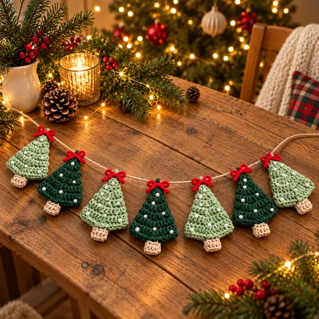 Cozy Mini Crochet Christmas Tree Garland – Cute Décor Idea! article image 4