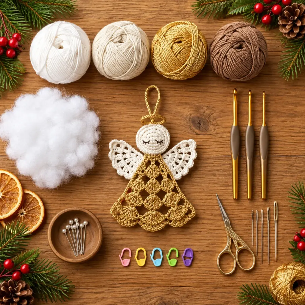 Golden Christmas Crochet Angel Ornament: A Festive Delight! article image 2