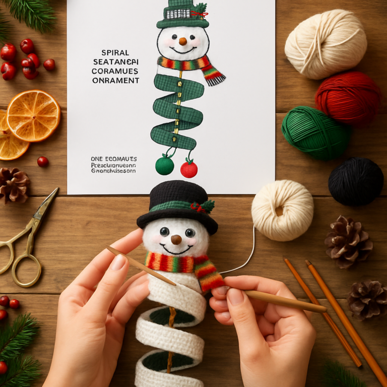 Cozy Golden Star Spiral Christmas Tree Ornament Tutorial