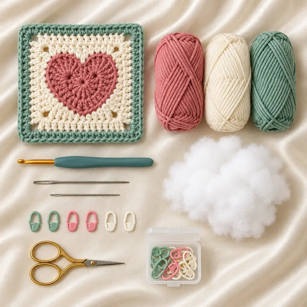 Heart Bloom Granny Square: Cozy Crochet with Heartfelt Charm article image 2