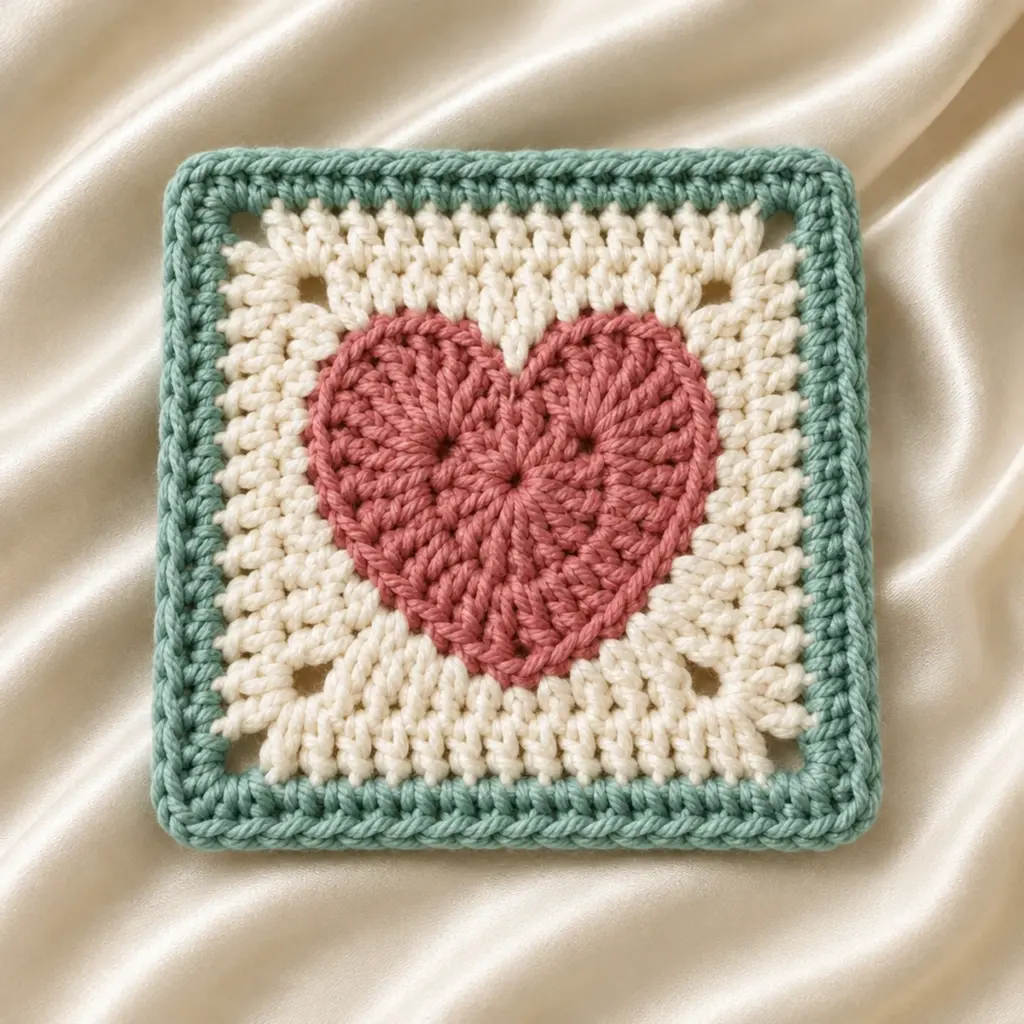 Heart Bloom Granny Square: Cozy Crochet with Heartfelt Charm article image 4