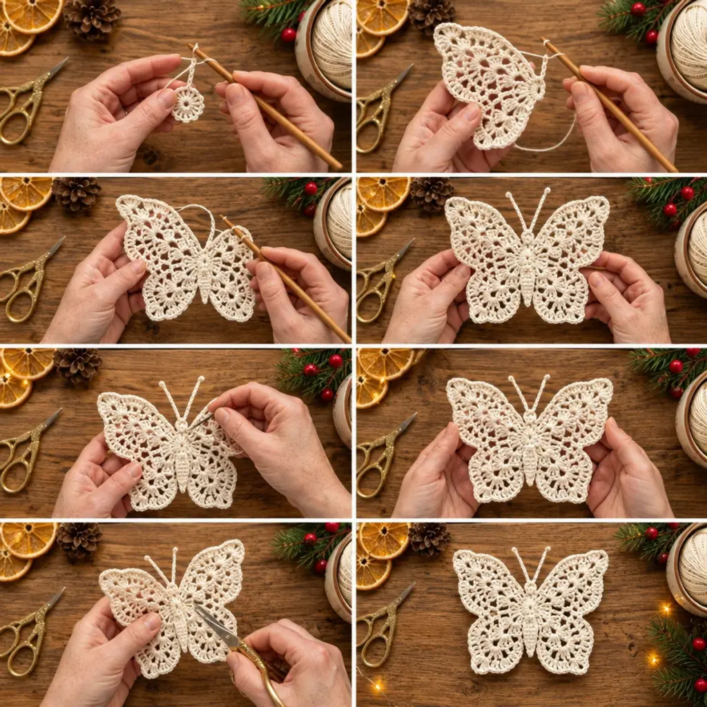 Delicate Ivory Openwork Crochet Butterfly : A Quick Guide article image 3