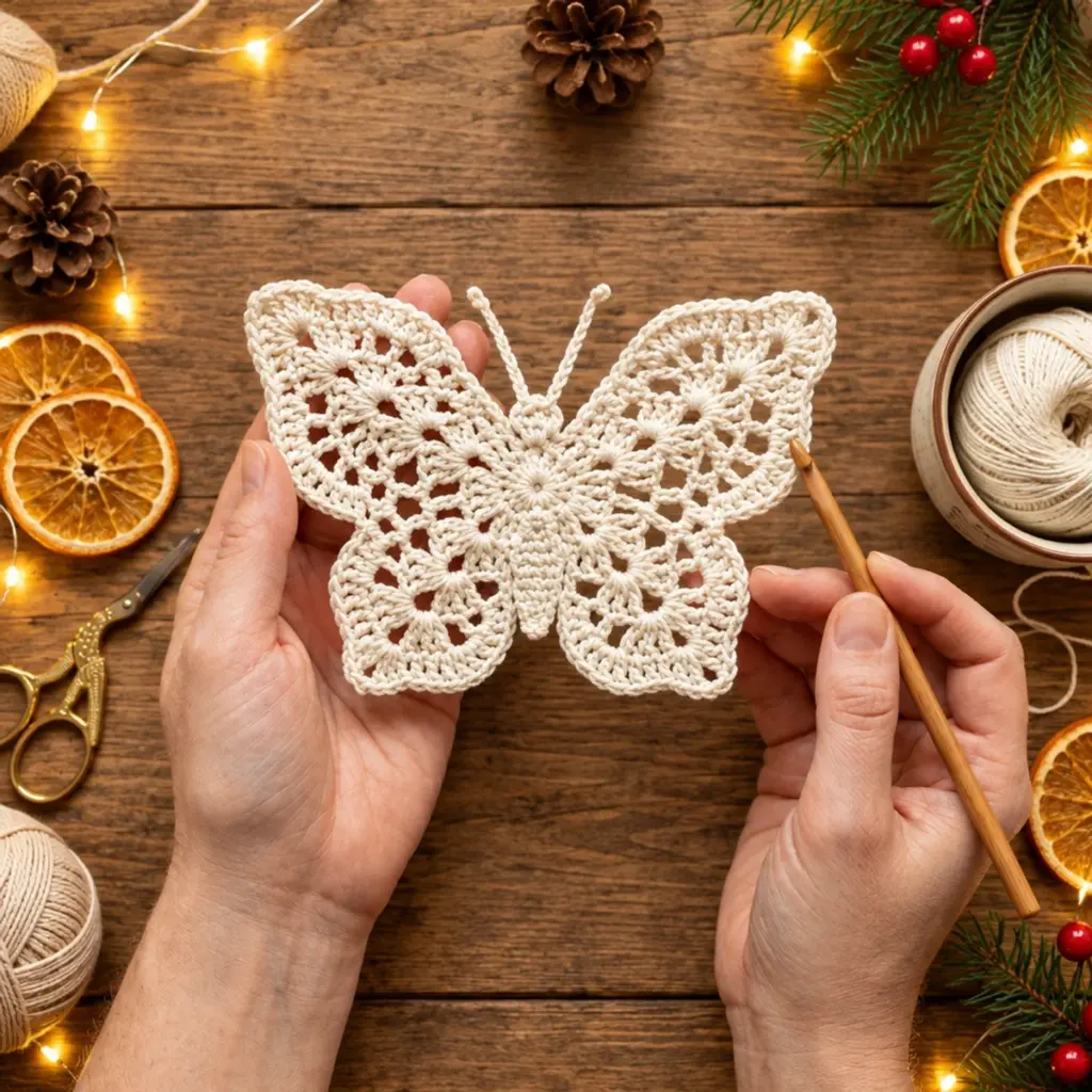 Delicate Ivory Openwork Crochet Butterfly : A Quick Guide article image 4