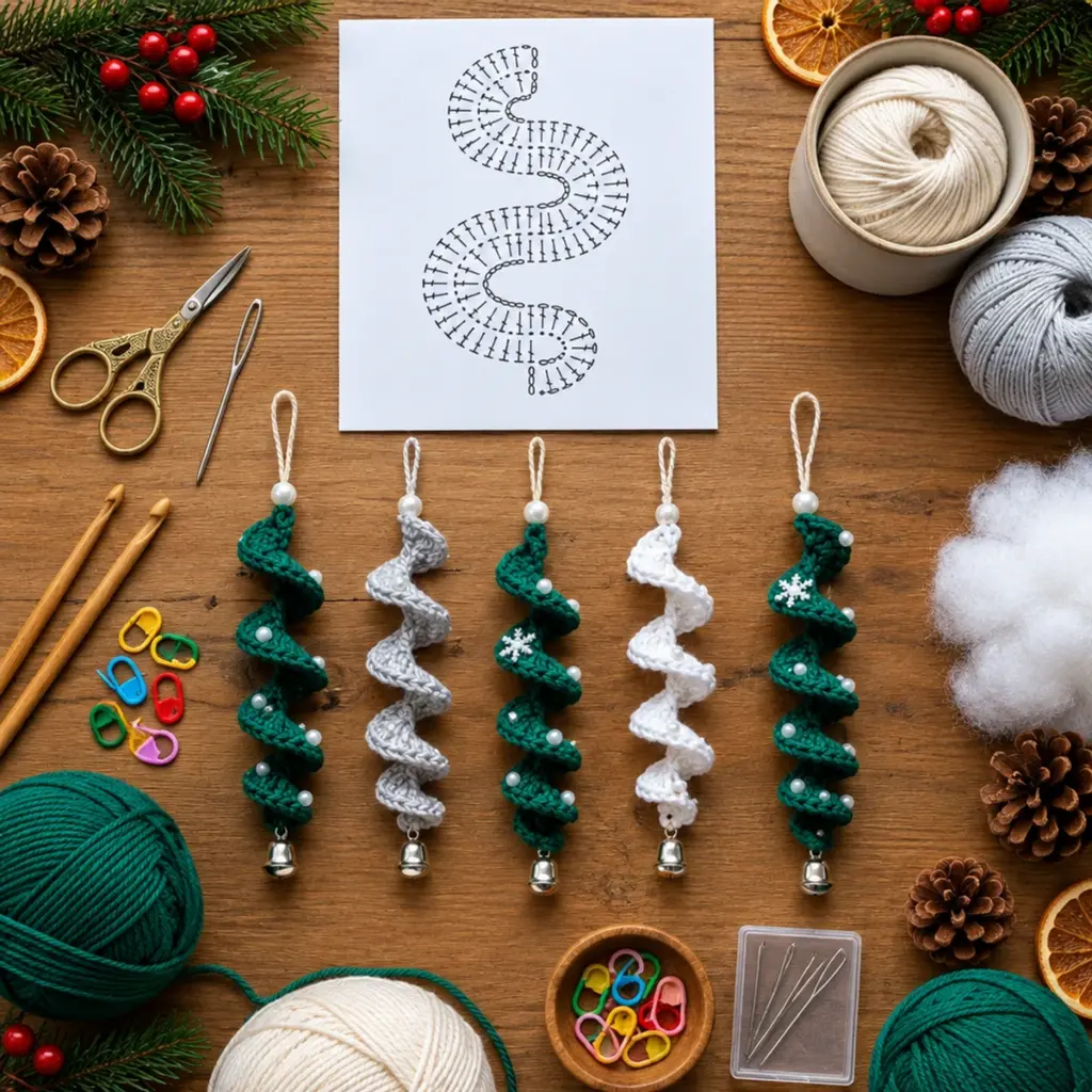 Mini Scalloped Christmas Tree Crochet Ornaments: Festive Joy! article image 2